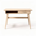 Houten bureau met lade 120 x 60 x 75cm in natuurlijke kleur