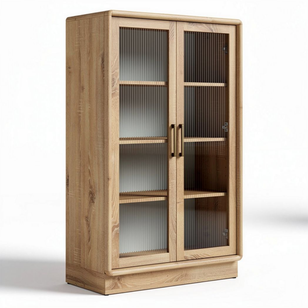 Glazen kast van hout met afmetingen 120 x 60 x 180cm voor opslag